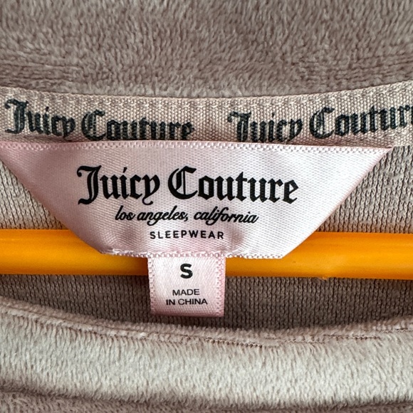 Juicy Couture Light Mauve Short Sleeve Sleep Tee/Velvety Soft - Picture 2 of 5